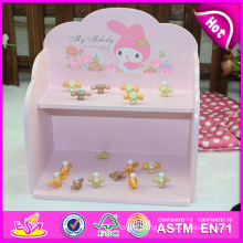 Decoration Pink Kids Wooden Jewelry Box Wholesale, Various Design Custom Jewelry Box for Girl Gift W09e003